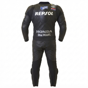 Traje de Carreras MotoCP de Marc Marquez, Traje de Cuero Premium de Una Pieza para Pista con Deslizadores, Mono/Traje OEM con Protección CE - Product Image 2