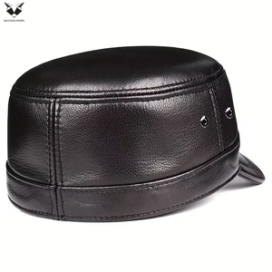 Gorras de Cuero Genuino Negro de Primera Calidad, Clásicas, Elegantes, Fáciles de Usar, Producto de Moda, Nuevo Ingreso, Buen Proveedor - Product Image 4