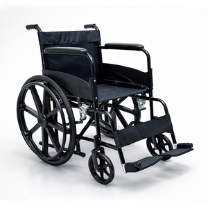 Silla de Ruedas Manual Plegable Ligera con Estructura de Acero Resistente, Asiento Cómodo, Ayuda de Movilidad para Personas Mayores y con Discapacidad - Product Image 1