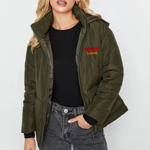 New Style <b>Winter</b> Casual Wear <b>Women</b> Quilted Puffer <b>Jacket</b> Plus Size <b>Warm</b> Custom Screen Printed Logo 100% Polyester Dyed - Product Image 3