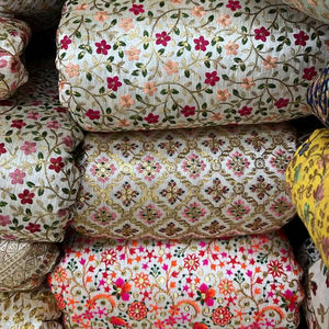 Tissu brodé Honey Lace élégant en viscose Banglori, broderie de designer, poids moyen, pour costumes de mariage garçons et filles - Product Image 1