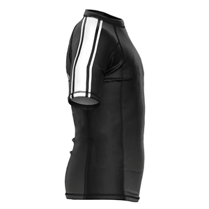 OEM Service Breathable High Quality Fitness Running <b>Compression</b> <b>Shirts</b> <b>Black</b> Color Half Sleeve Spandex Polyester Kids BJJ Rash - Product Image 3