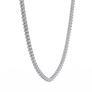 Collar de tenis con diamantes cultivados en laboratorio, corte brillante redondo, cadena chapada en oro para mujer, regalo para bodas y fiestas - Product Image 5