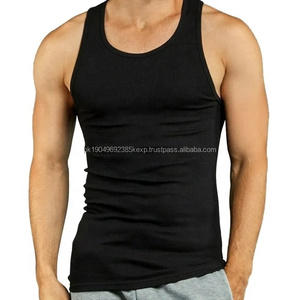 Débardeur pour homme Nouvelle arrivée Nouveau style Mode Streetwear T-shirt sans manches Logo personnalisé Gilet pour homme Rayé - Product Image 1
