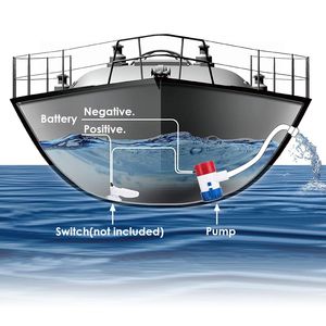 Pompa di sentina silenziosa 12V 1100GPH non automatica per imbarcazioni, laghetti, piscine, spa e uso marino - Product Image 4
