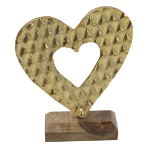 Precioso Regalo para Parejas, Corazones Plateados con Diseño Combinado, Decoración para el Hogar, Decoración de Mesa, Decoración Festiva, Acabado Dorado - Product Image 6