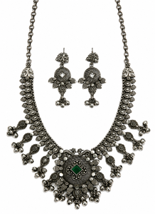 Conjunto nupcial de aleación chapada en rodio, diseño bohemio de moda, engaste de bisel con patrón floral, piedras de circonita, regalo de aniversario para mujer ARTS - Product Image 2