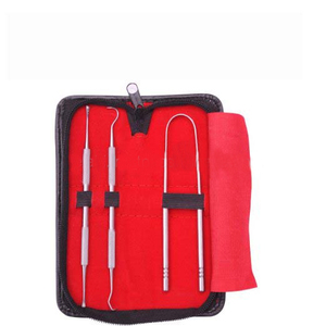 Juego de Higiene Dental de 3 Piezas - Limpiador de Lengua de Grado Médico, Removedor de Placa y Herramienta Restauradora con Estuche con Cierre - Product Image 2