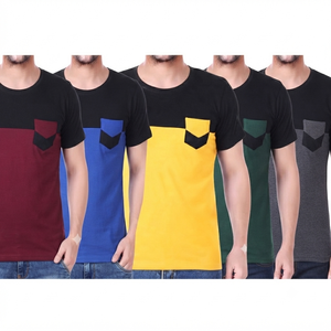 เสื้อยืดคอกลมแขนสั้นผู้ชายสีดำเบจ ลายหัวกะโหลกสไตล์ฮิปฮอป ผ้าโพลีเอสเตอร์/คอตตอน แห้งเร็ว ทรงหลวม ไม่เป็นขุย ที่หน้าอก - Product Image 5