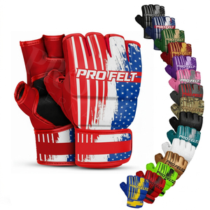 Gants de boxe personnalisés en cuir PU durable pour entraînement MMA et sac de frappe, protection absorbant les chocs - Product Image 1