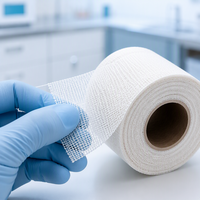 Pansement médical en tissu non tissé en maille d'acétate de cellulose, rouleau de maille d'acétate non adhésif pour le soin des plaies