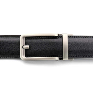 Black Genuine Leather Formal Belt Cow Hide <b>Pin</b> Buckle Rectangular One-Piece Molding Durable 1 3/8 In Width - Product Image 6