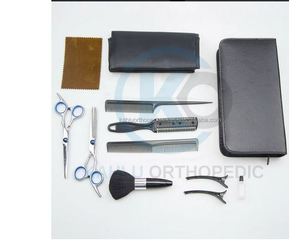 Ensemble de ciseaux de coiffure professionnels pour barbier, outils de coupe et d'éclaircissement des cheveux - Product Image 5