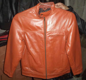 Chaqueta de Cuero Genuino para Hombre de Alta Calidad, Cuello Redondo, Cierre de Cremallera, Tela de Lona, Suministro ODM al por Mayor - Product Image 6