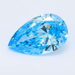 Diamant de laboratoire CVD de 1,40 carat, coupe brillante en forme de poire, bleu vif fantaisie, certifié IGI, VS1, pour la fabrication de bijoux par Luxira Jewels - Product Image 4
