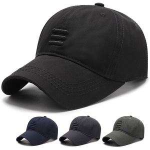 Casquette de baseball unisexe en coton, 6 panneaux, réglable, couleur unie, style décontracté, avec logo déchiré sur le panneau avant, pour adultes, à porter en toutes saisons - Product Image 1