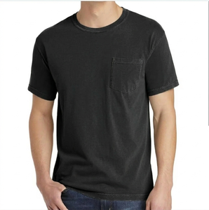 Camiseta ligera personalizada para hombre, con logo impreso, cuello redondo, extragrande, con bolsillo, manga corta y transpirable. - Product Image 1