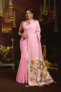 Sari de Seda Suave de Alta Demanda para Exportación, Disponible en Tallas y Colores Personalizados, a la Venta desde India - Product Image 2