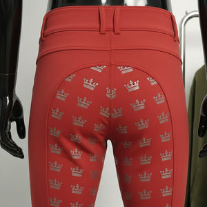 Pantalones de equitación Jodhpur para mujer, leggings de alto rendimiento con asiento completo de silicona estampada para equitación - Product Image 3