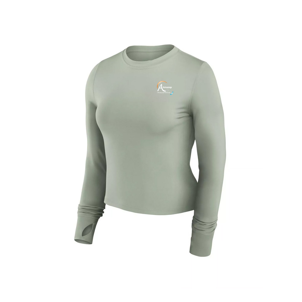 Women's High Intensity Comfortable Breathable Tight-Fit Long Sleeve Sports Running Gym T-Shirt