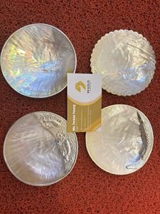 Assiette élégante en nacre, fabriquée à la main au Vietnam, plat en coquillage naturel pour la décoration de la maison de luxe et la restauration. - Product Image 6