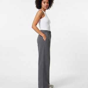 OEM High Quality Heavy Fabric Breathable Gray Sweatpants Joggers Winter Women's Workout Straight Pants Running Oversized <b>Trouser</b> - Product Image 5