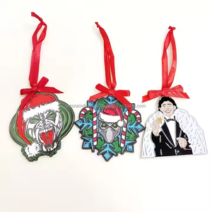 Modern Eco-Friendly Design Quick Delivery Cast Metal Custom Christmas Tree Ornaments for Promotion - Product Image 4