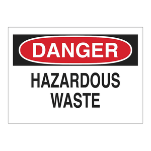 Panneau de signalisation de danger de déchets dangereux - Panneau d'avertissement en PVC/aluminium pour les laboratoires chimiques et les zones de stockage des déchets - Product Image 2