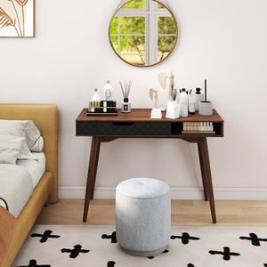 Scrivania per Computer in Stile Mid-Century Modern con Cassetto e Scomparto Aperto - Product Image 3