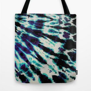Sac fourre-tout à motif tie-dye, taille moyenne, poignée longue, sac de shopping pour usage quotidien, matériau textile - Product Image 1