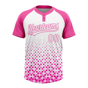 Maillot de baseball personnalisé de haute qualité avec logo imprimé, léger, à deux boutons, manches courtes, pour adulte, respirant et à séchage rapide - Product Image 6