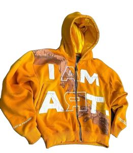 Vente en gros de sweatshirt personnalisé en molleton 100% coton pull à capuche à épaules tombantes pour hommes brodé imprimé bouffant solide hiver décontracté - Product Image 1