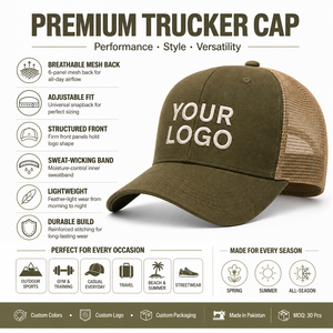 Unstructured Trucker <b>Cap</b> Custom 3D Puff Embroidery Perforated Mesh Back Polyester Front Panel Buckle Closure Design For Casual - Product Image 3