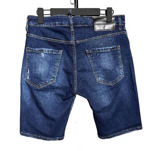 Short en jean décontracté taille moyenne Poche à fermeture éclair Noir Délavé Jeans cargo en détresse Fabricants de marques de vêtements du Bangladesh - Product Image 5