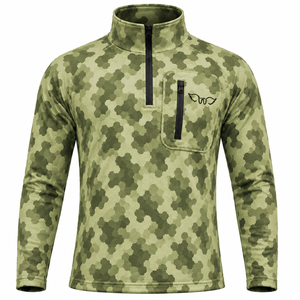 T-shirts camouflage pour hommes, design personnalisé, sublimation intégrale, légers, manches longues, pour la chasse - Product Image 1