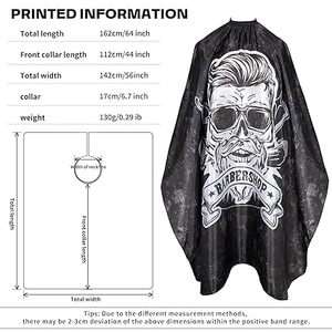 Cape de barbier professionnelle Tactus Industries pour hommes, en polyester écologique, imperméable, coupe de cheveux, col élastique réglable - Product Image 2