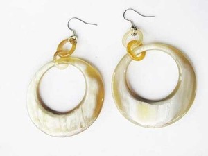 Pendientes de cuerno de búfalo natural hechos a mano, joyería ecológica de moda, accesorios para mujer - Product Image 4