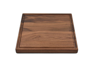 Tabla de cortar cuadrada de madera de pino con ranura para jugos para cocinas modernas - Product Image 2