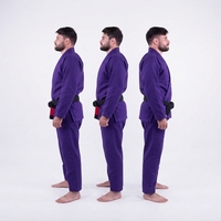 Kimono de Judo et BJJ Unisexe pour Adultes en Coton Perlé 450 GSM Personnalisé avec Logo Frontal, Durable, Respirant et Thermocollé Sans Coutures