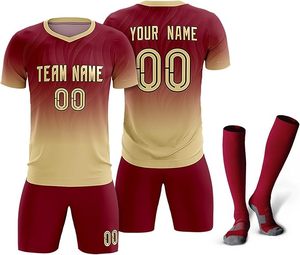 Conjunto de Camiseta de Fútbol con Estampado Digital Personalizado para Hombre, Manga Corta, Transpirable, de Secado Rápido, con Tirantes Ajustables, Cintura Elástica, Poliéster, para Equipos Adultos - Product Image 4