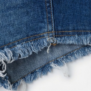 Shorts en jean sexy déchirés à ourlet brut pour femme, taille haute, mode estivale, streetwear tendance, couleur personnalisée, vêtements haut de gamme - Product Image 6
