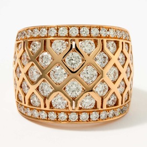 Bague de fiançailles en or rose 14 carats avec diamant de laboratoire pavé de 3,00 carats, certifié IGI, clarté VVS/VS+ - Product Image 2