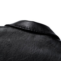 Veste en cuir pour homme, nouvelle édition, manches longues, coupe-vent, fermeture éclair, style automne-hiver, veste de motard.
