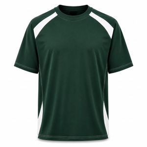 Men's Sporty Printed Quick Dry Short Sleeve T-Shirt <b>Raglan</b> Sleeve O-Neck Regular Fit 100% Cotton Knitted Front Design - Product Image 5