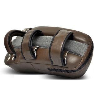 Low MOQ New Style Kick Thai <b>Pads</b> Kickboxing Mma Muay Thai Boxing Training Genuine Cowhide Leather Curved Kick <b>Pad</b> Factory Supply - Product Image 2