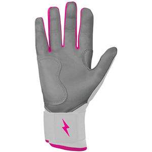 ถุงมือตีเบสบอล Bruce-Bolt สีขาวชมพู หนัง CABRETTA แท้ 100% แบบข้อมือยาว สำหรับผู้ใหญ่ ทั้งชายและหญิง ใช้สำหรับฝึกซ้อม - Product Image 2