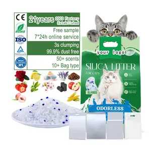 Mbiby High Quality Silica Gel Cat Litter None Dust Agglomeration Crystal Wholesale Cat Litter Genre