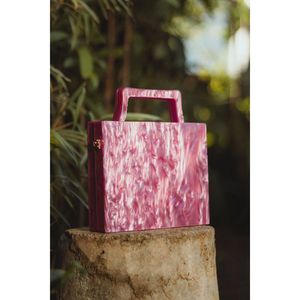 Sac à main de soirée pour femmes fait à la main en résine et cristal, accessoires de mode - Product Image 2