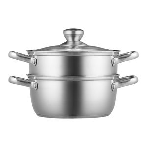 Pentola a vapore in acciaio inossidabile da 22 cm per cottura a vapore da 3QT, grande capacità, con funzione di cottura a vapore per verdure - Product Image 1
