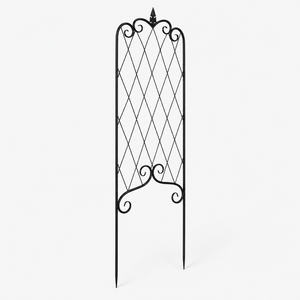 แผงรั้วเหล็กดัดตกแต่งสวนสีดำ สำหรับพืชเลื้อย ตกแต่งภายนอกอาคาร - Product Image 4